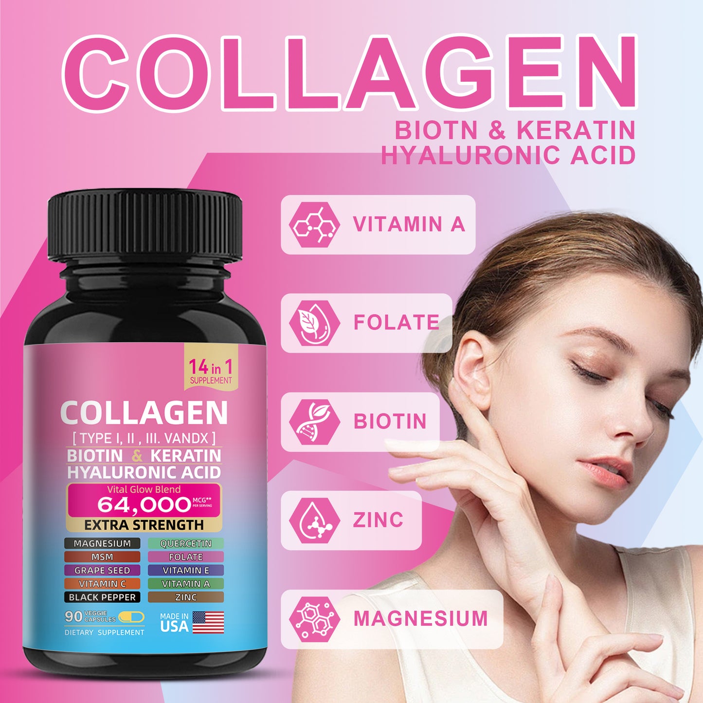 Estevian Collagen Complex Supplement 90 Capsules