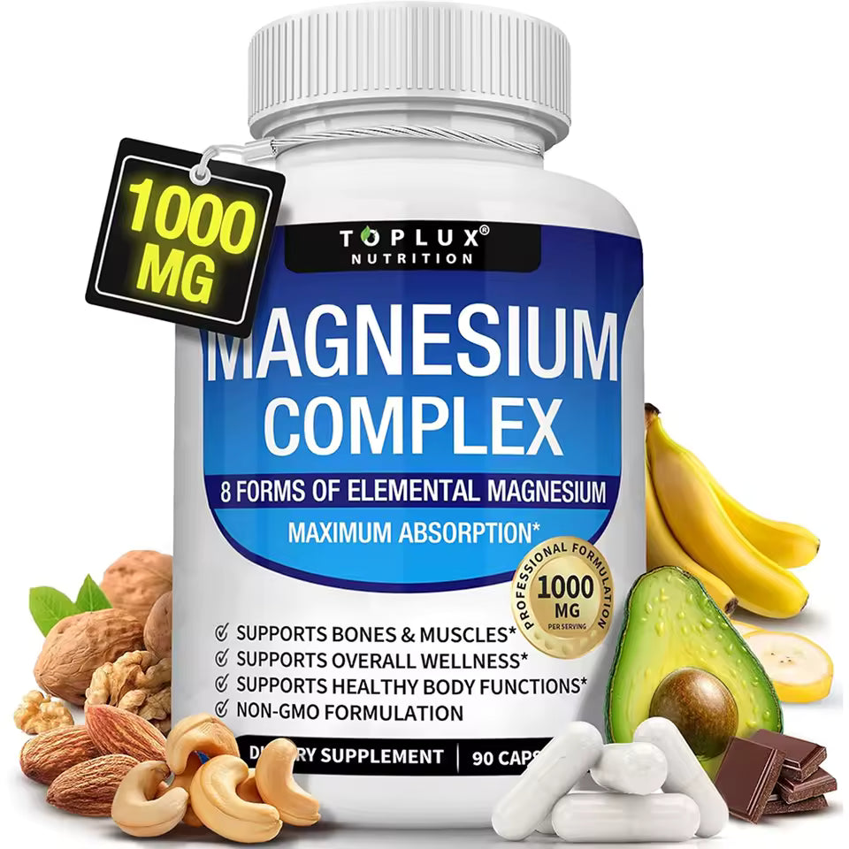 Magnesium 1000mg 8-in-1 Complex 90 Capsules