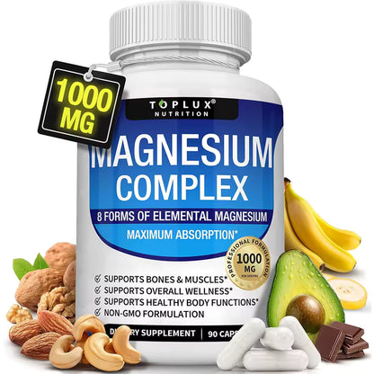 Magnesium 1000mg 8-in-1 Complex 90 Capsules