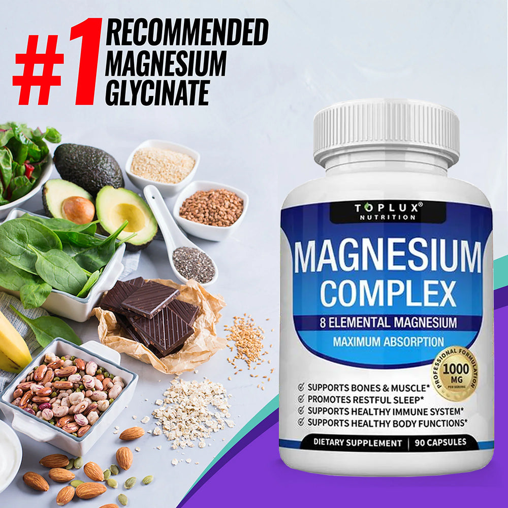 Magnesium 1000mg 8-in-1 Complex 90 Capsules